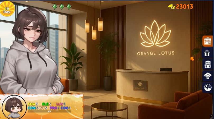 橙色莲花 Orange Lotus背景